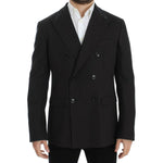 Dolce & Gabbana Elegant Slim Fit Double Breasted Blazer Dolce & Gabbana Black