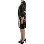 Dolce & Gabbana Black floral 3/4 Sleeve sheath dress SIG12494-1