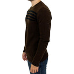 Costume National Brown striped crewneck sweater SIG10540-1