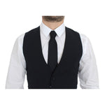 Dolce & Gabbana Blue Wool Formal Dress Vest Gilet VES10008-1