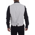 Dolce & Gabbana Elegant Beige Cotton Silk Dress Vest Dolce & Gabbana Black
