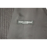 Dolce & Gabbana Gray Striped Wool Single Breasted Vest GSS12009-1