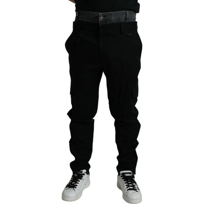 Dolce & Gabbana Black Gray slim Cotton Denim Jeans