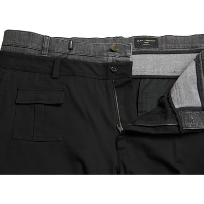 Dolce & Gabbana Black Gray slim Cotton Denim Jeans