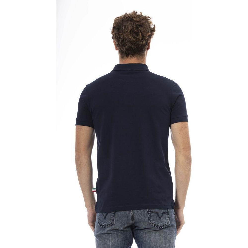 Baldinini Trend Blue Cotton Men Polo BA-23832-M-FBB-307