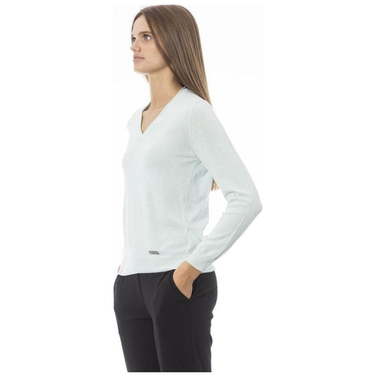 Baldinini Trend Light Blue Cashmere Women Sweater BA-23833-S