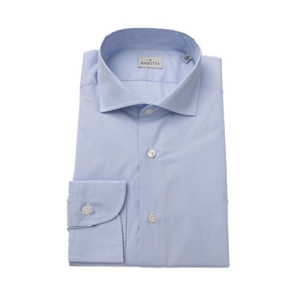 Bagutta Light Blue Cotton Men Shirt BA-23942-XXL