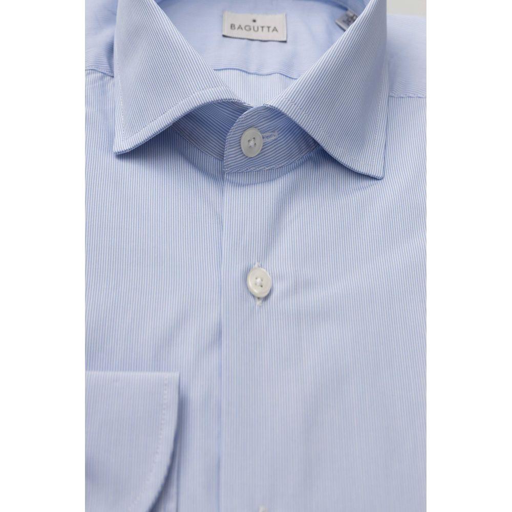 Bagutta Light Blue Cotton Men Shirt BA-23942-XXL