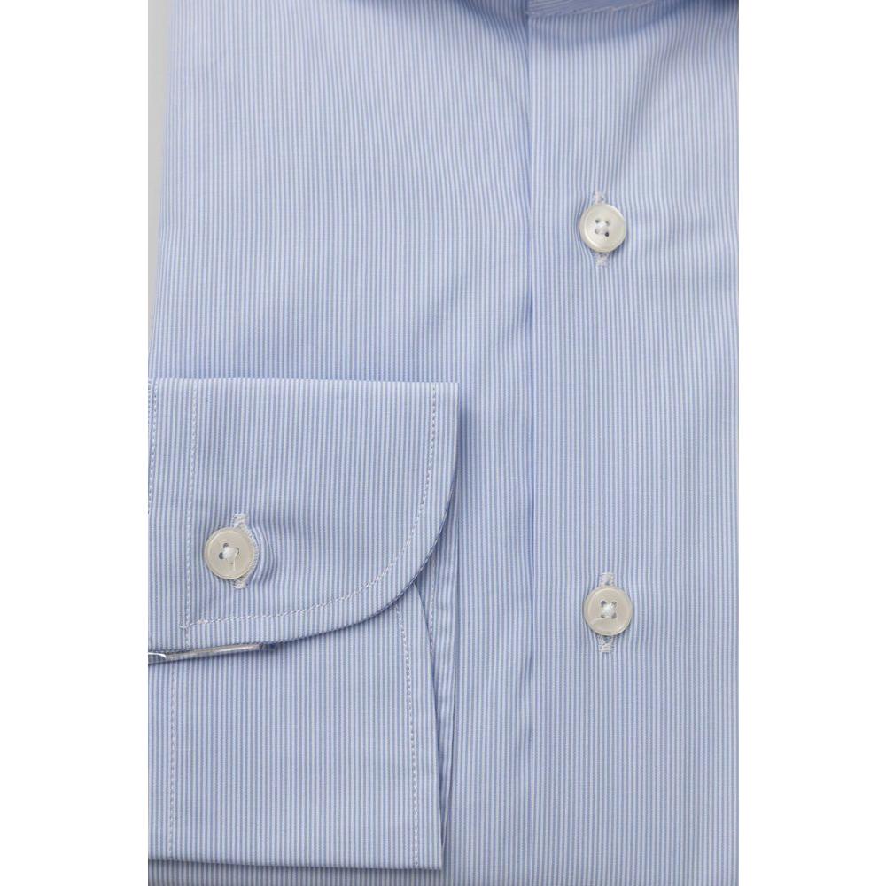 Bagutta Light Blue Cotton Men Shirt BA-23942-XXL