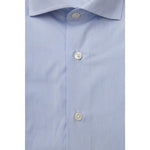 Bagutta Light Blue Cotton Men Shirt BA-23942-XXL