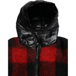 Dolce & Gabbana Black Red Buffalo Check Hooded Poncho Jacket JKT3726-40