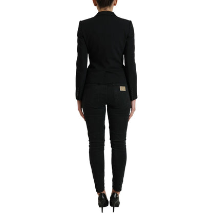 Dolce & Gabbana Black Wool Single Breasted Blazer Coat Jacket