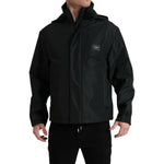 Dolce & Gabbana Black Polyester Logo Plaque Hooded Jacket JKT3759-48