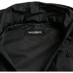 Dolce & Gabbana Black Polyester Logo Plaque Hooded Jacket JKT3759-48