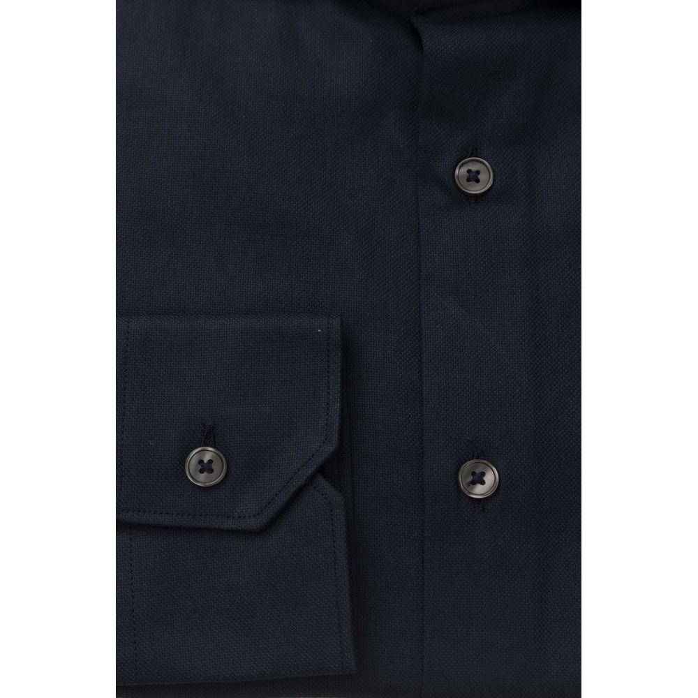Bagutta Blue Cotton Men Shirt BA-23953-XL