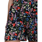Dolce & Gabbana Black Floral High Waist Hot Pants Shorts PAN74897-40