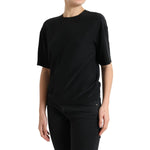 Dolce & Gabbana Black Silk Round Neck Short Sleeve Blouse Top TSH84266-40