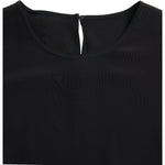 Dolce & Gabbana Black Silk Round Neck Short Sleeve Blouse Top TSH84266-40