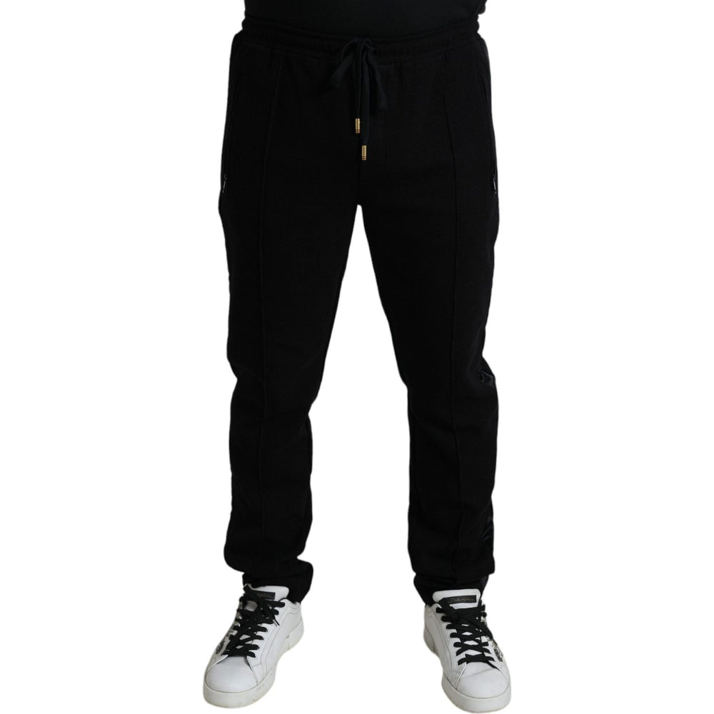 Dolce & Gabbana Black Cotton Skinny Jogger Sweatpants Pants PAN74994-44