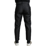 Dolce & Gabbana Multicolor Heraldic Skinny Men Pants PAN75046-48