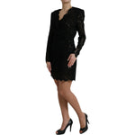 Dolce & Gabbana Black Bodycon Lace Cotton Sheath Mini Dress DR28722-46