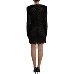 Dolce & Gabbana Black Bodycon Lace Cotton Sheath Mini Dress DR28722-46