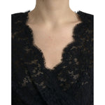 Dolce & Gabbana Black Bodycon Lace Cotton Sheath Mini Dress DR28722-46