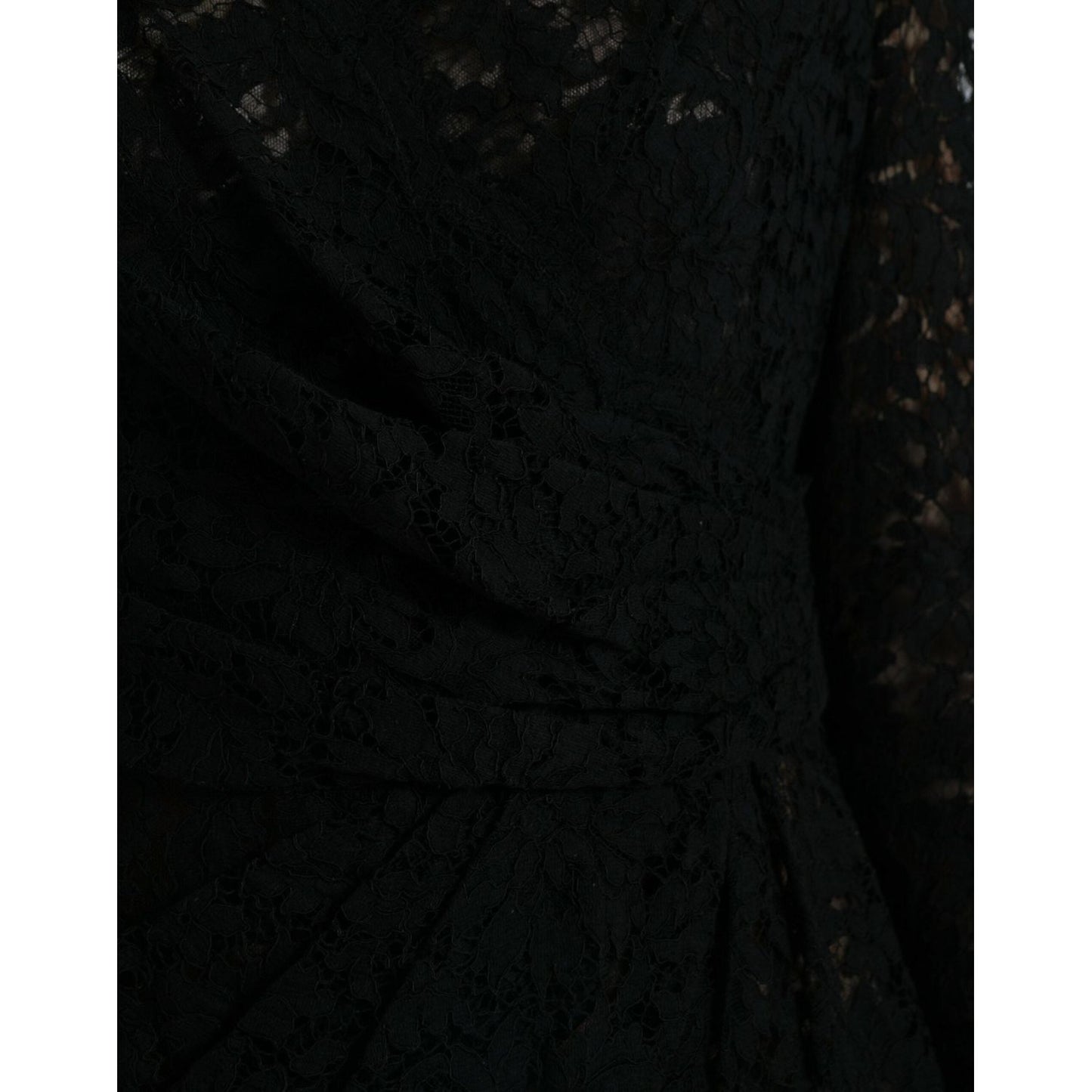 Dolce & Gabbana Black Bodycon Lace Cotton Sheath Mini Dress DR28722-46