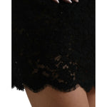 Dolce & Gabbana Black Bodycon Lace Cotton Sheath Mini Dress DR28722-46