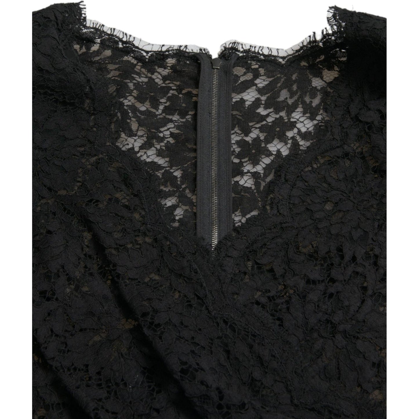Dolce & Gabbana Black Bodycon Lace Cotton Sheath Mini Dress DR28722-46
