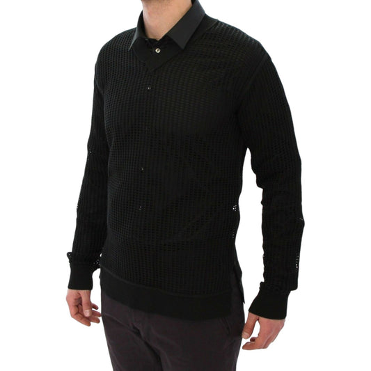 Dolce & Gabbana Dark Green Runway Netz Pullover Netted Sweater GTH10672-2