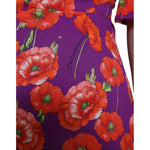 Dolce & Gabbana Multicolor Floral Poppy Print Sheath Dress DR281052-38