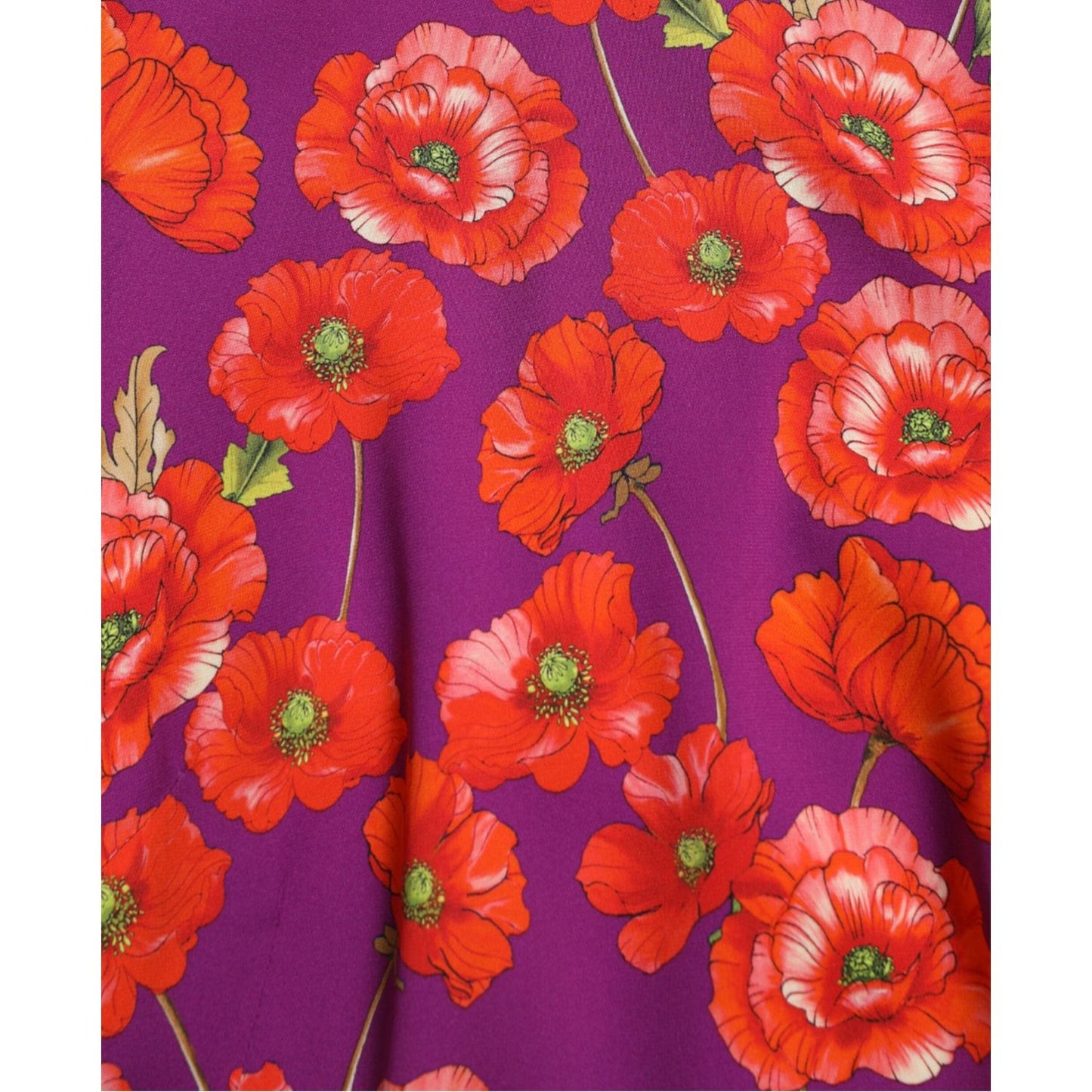 Dolce & Gabbana Multicolor Floral Poppy Print Sheath Dress DR281052-38