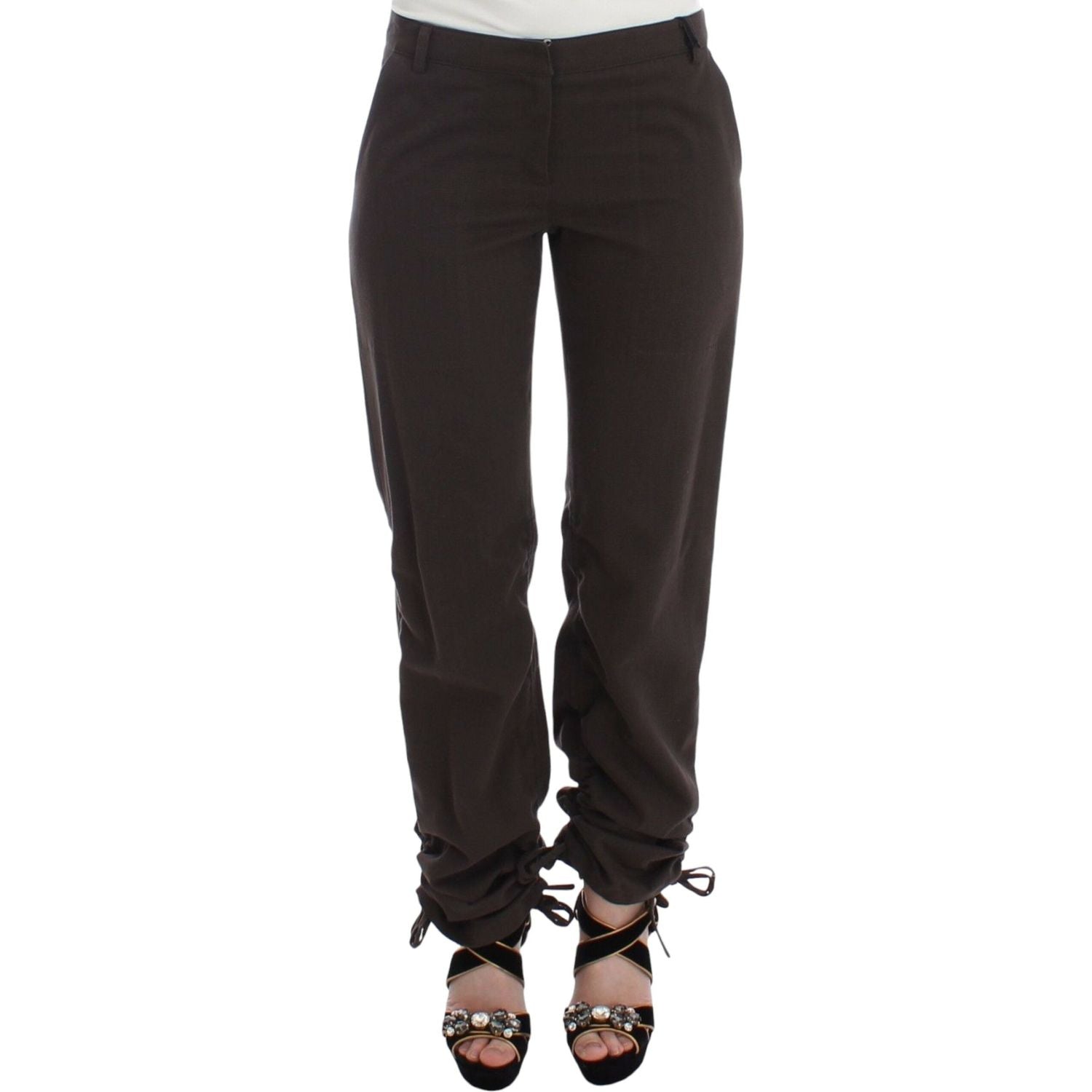 Ermanno Scervino Brown Chinos Casual Dress Pants Khakis