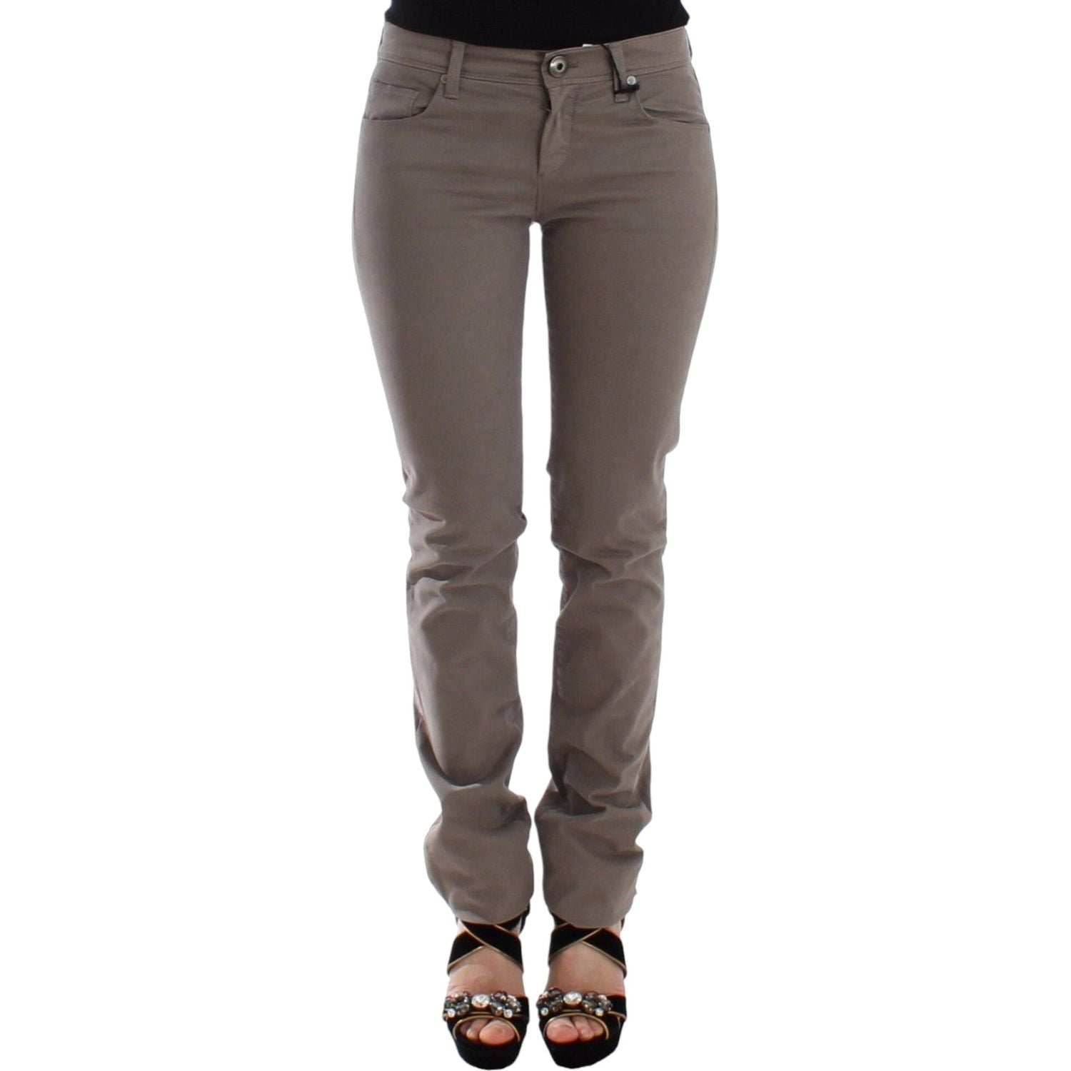 Ermanno Scervino Taupe Beige Slim Jeans Denim Pants Skinny