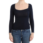 Ermanno Scervino Lingerie Blue Top Blouse Jumper Lace Rayon SIG12008-1