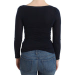 Ermanno Scervino Lingerie Blue Top Blouse Jumper Lace Rayon SIG12008-1