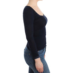 Ermanno Scervino Lingerie Blue Top Blouse Jumper Lace Rayon SIG12008-1
