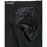Dolce & Gabbana Black Wool High Waist Cropped Tapered Pants PAN74985-42