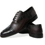 Dolce & Gabbana Brown Exotic Leather Formal Men Dress Shoes MV5414-45