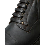 Dolce & Gabbana Brown Leather Lace Up Derby Men Dress Shoes MV5442-45