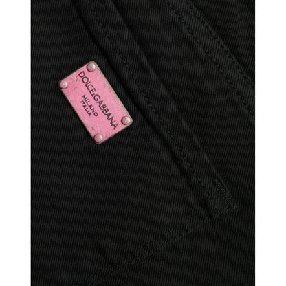 Dolce & Gabbana Black Cotton Mid Waist Skinny Denim Jeans