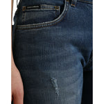 Dolce & Gabbana Blue BOYFRIEND Mid Waist Cotton Denim Jeans PAN75007-40