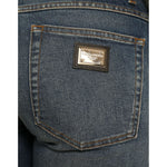 Dolce & Gabbana Blue BOYFRIEND Mid Waist Cotton Denim Jeans PAN75007-40
