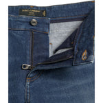 Dolce & Gabbana Blue BOYFRIEND Mid Waist Cotton Denim Jeans PAN75007-40