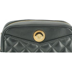 Versace Elegant Small Black Leather Crossbody Bag 8056204191176