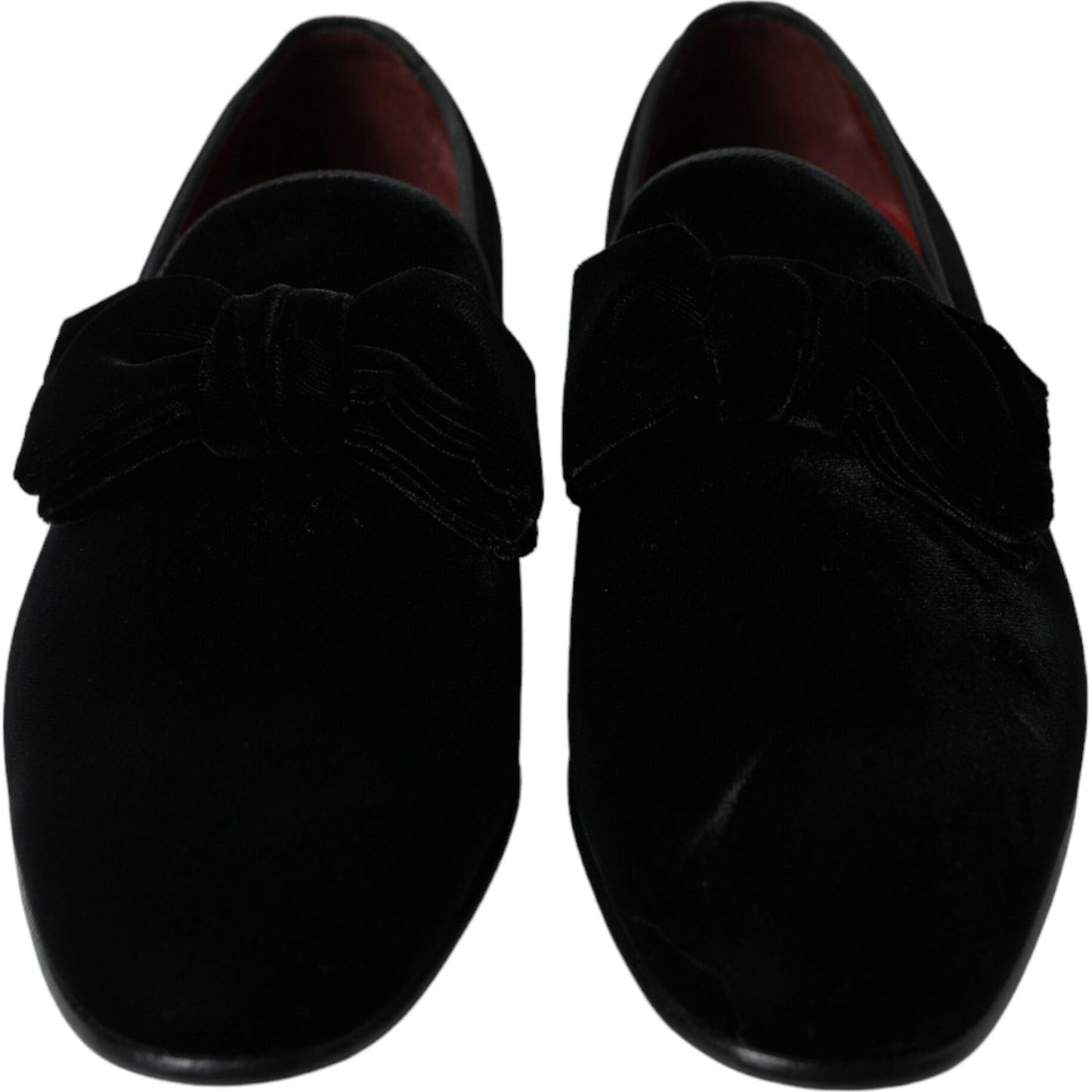 Dolce & Gabbana Black Velvet Loafers Formal Dress Shoes MV5422-40