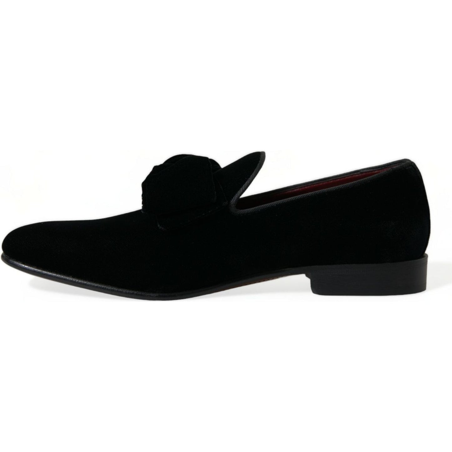 Dolce & Gabbana Black Velvet Loafers Formal Dress Shoes MV5422-40