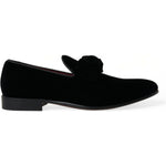 Dolce & Gabbana Black Velvet Loafers Formal Dress Shoes MV5422-40