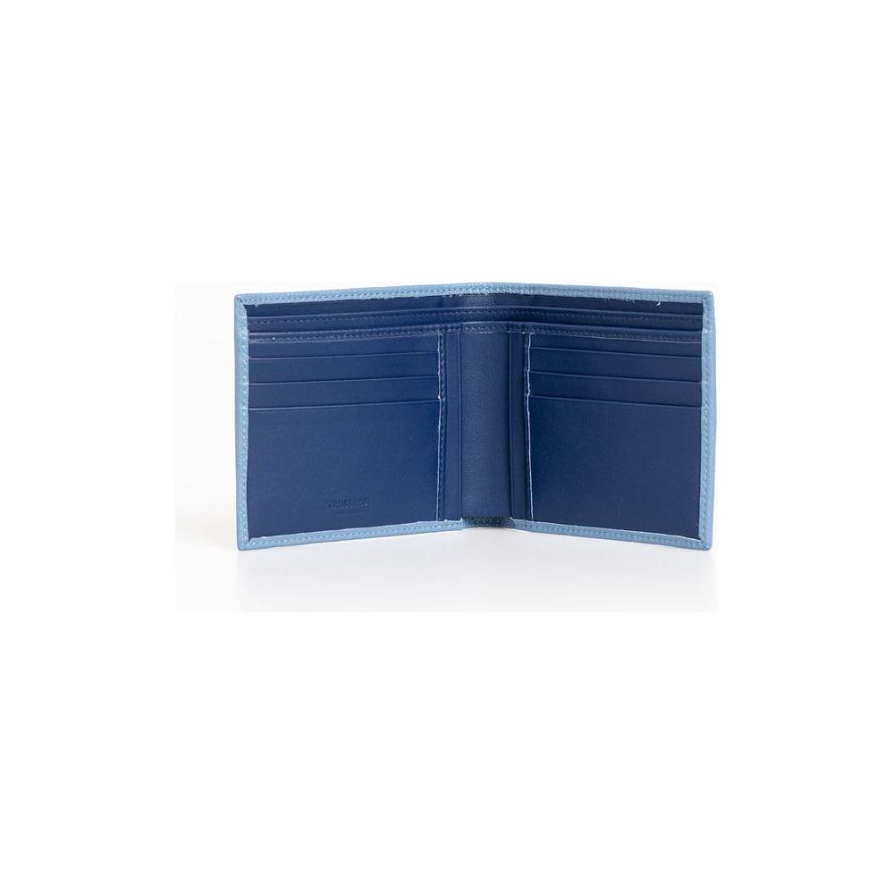 Trussardi Light Blue Leather Men Wallet TR-24085